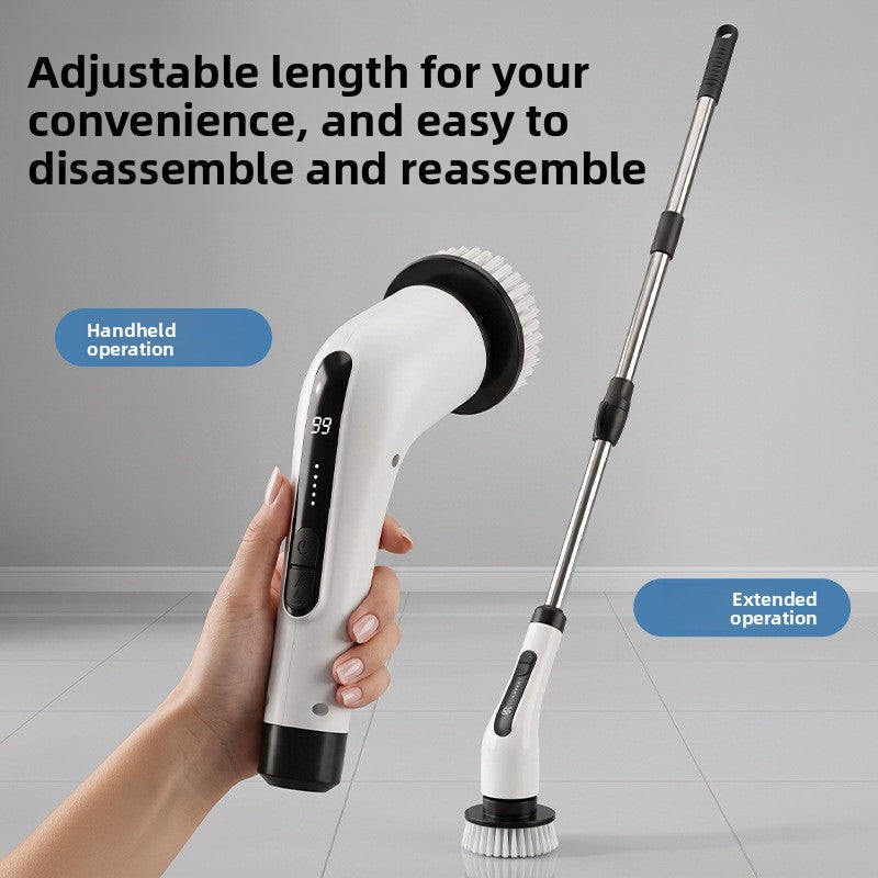 Handheld Cordless Electric Cleaning Brush with Rotating Brush Heads